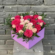 Цветочная композиция из Розы в коробке в Красном Куте