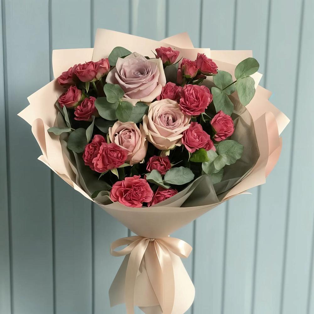 Букет цветов из: Гвоздики и Розы в Красном Куте