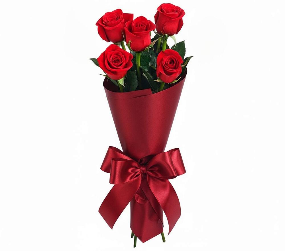 Букет 5 Красных роз Эдлесс Лав в Красном Куте