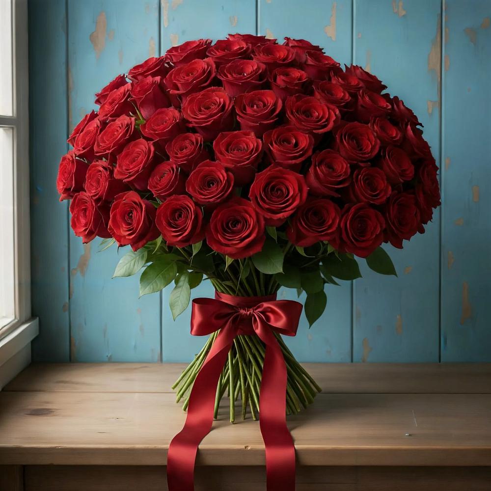 Букет Красные розы Блэк Меджик в Красном Куте