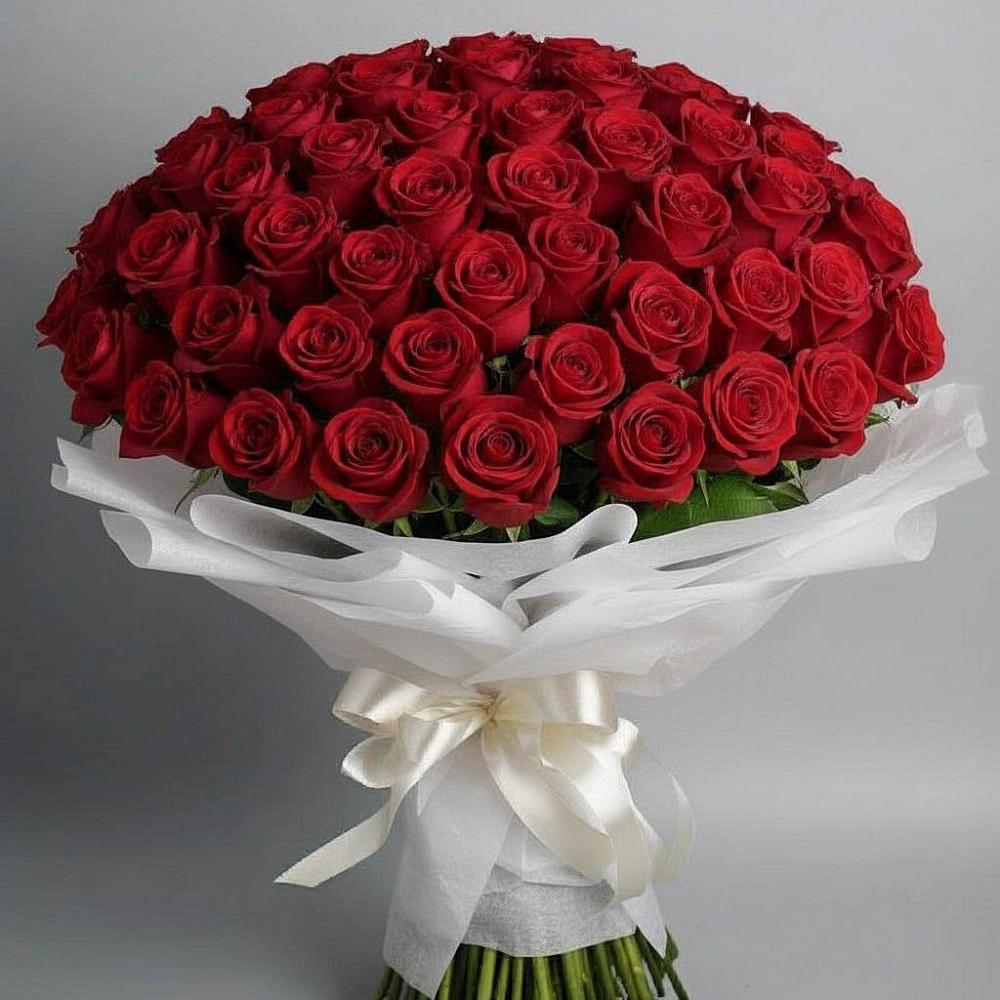 Букет 101 Красная роза Блэк Мэджик в Красном Куте