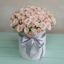 Цветочная композиция из Розы в шляпной коробке в Красном Куте