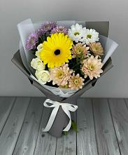Букет цветов из:  Розы, Герберы и Хризантемы #REPLACE_PRED# Красном Куте