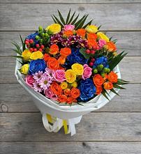 Букет цветов из:  Розы и Хризантемы #REPLACE_PRED# Красном Куте