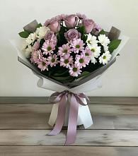Букет цветов из:  Хризантемы и Розы в Красном Куте
