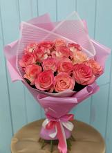 Букет 15 Розовых роз Равель в Красном Куте